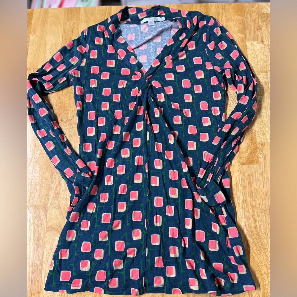 Boden Green & Pink‎ Geometric Shape Tunic Size 6 NWOT
